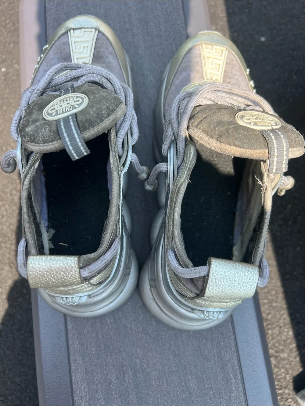 Versace Chain Reaction Silver shoes men size 40 / US 7